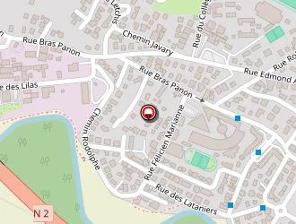 Carte de Lycée Paul Moreau à Bras-panon