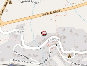 Carte de Martinetti Achilce A Tanedda à Bocognano