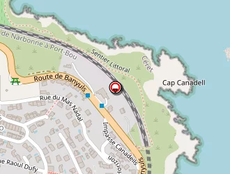 Carte de Centre D'intervention Et De Secours à Cerbère