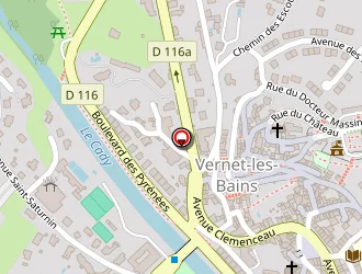 Carte de Hôtel Residence Eden à Vernet-les-bains