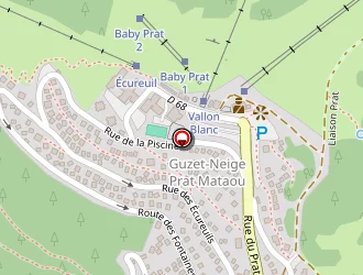 Carte de Ecole De Ski Français à Ustou