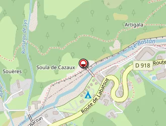 Carte de Camping La Ribère à Barèges