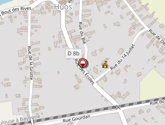 Carte de Les Jardins Du Comminges à Huos