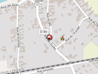 Carte de Courteges Michel à Huos