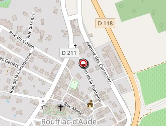 Carte de Dhas à Rouffiac-d'aude