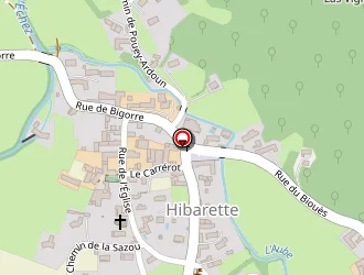 Carte de Commune De Hibarette à Hibarette