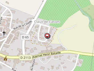 Carte de Brenas-pech Elisabeth à Moux