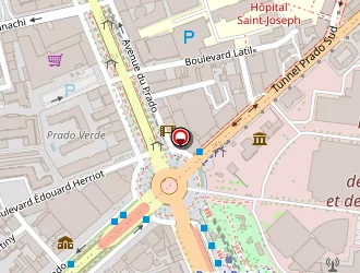 Carte de Stade Velodrome à Marseille