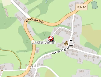 Carte de Comm Com Des Coteaux De Pouyastruc à Castelvieilh