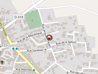 Carte de De Roffignac Eva à Ouveillan