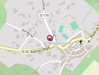 Carte de Tennis à Villespassans