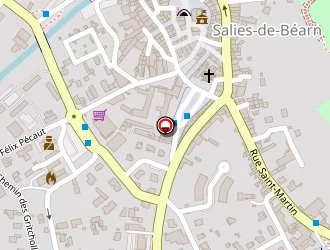 Carte de Frontère à Salies-de-béarn