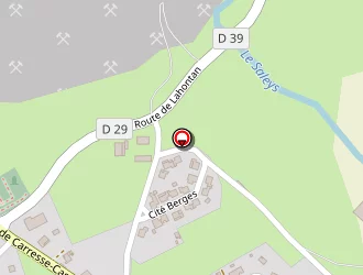 Carte de Siniat à Carresse-cassaber