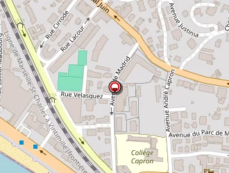 Carte de Olympic Nautic à Cannes