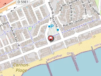 Carte de La Plage à Carnon