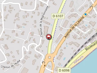 Carte de Golfe Plage à Vallauris