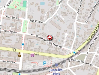 Carte de Hôtel Cécil à Antibes