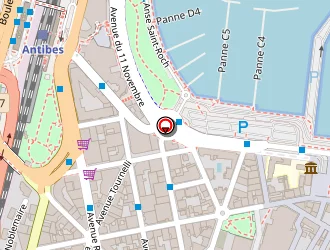 Carte de Modern Hôtel à Antibes juan les pins