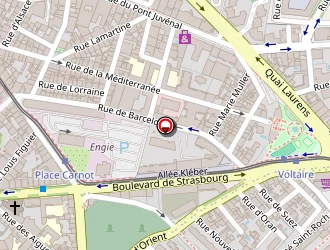 Carte de Hôtel Strasbourg à Montpellier