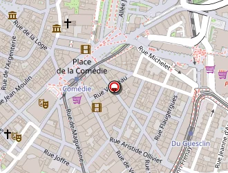 Carte de L'hôtel à Montpellier