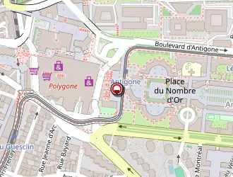 Carte de Abbéliss Polygone Hôtel à Montpellier