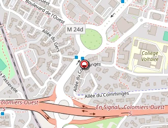 Carte de Collège Voltaire à Colomiers