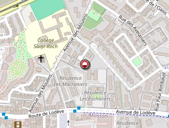 Carte de Collège Mixte Saint Roch à Montpellier