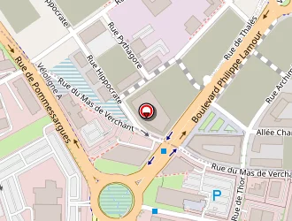 Carte de B&b Hôtel à Montpellier