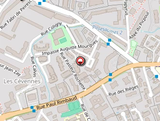 Carte de Auto Ecole Les Rièges à Montpellier