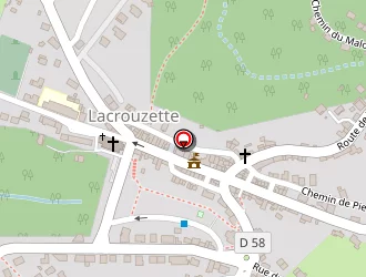 Carte de Bourges à Lacrouzette