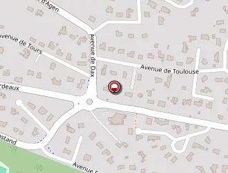 Carte de Stade Rugby à Hossegor