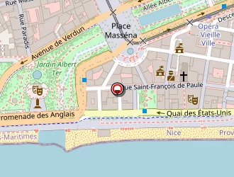 Carte de Hexagone Hotels Participations à Nice