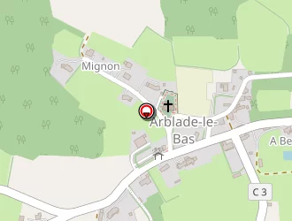 Carte de Cazaux Bernard à Arblade-le-bas