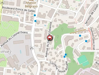 Carte de L'institut De Cimiez à Nice