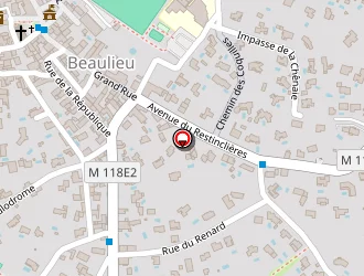 Carte de Evadel à Beaulieu