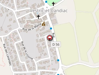 Carte de N.m.s à Vestric-et-candiac
