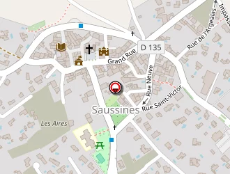 Carte de Nessprod à Saussines