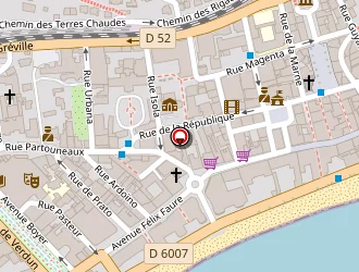 Carte de Vacances Bleues Hôtels à Menton