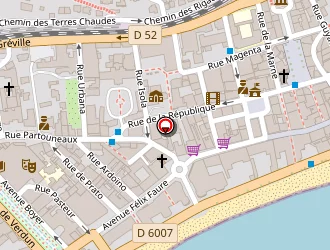 Carte de Commare Michelle à Menton