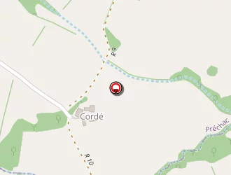 Carte de Cordé à Préchac