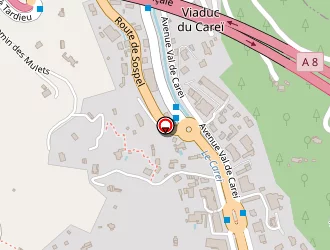 Carte de Garage De L'autoroute à Menton