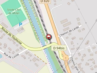 Carte de Stade Clot De Millet à Grisolles