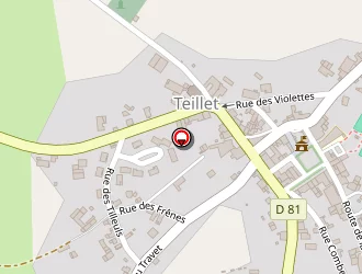 Carte de De Jereylle à Teillet