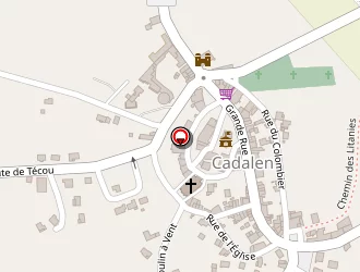 Carte de Rouquie à Cadalen