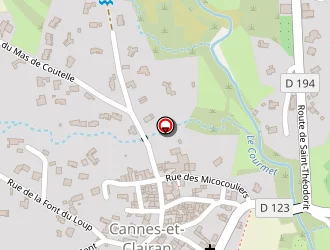 Carte de La Bulle à Cannes-et-clairan