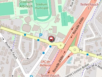 Carte de Stadium Municipal à Albi