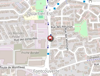 Carte de Boulangeries Marie Blachère à Avignon