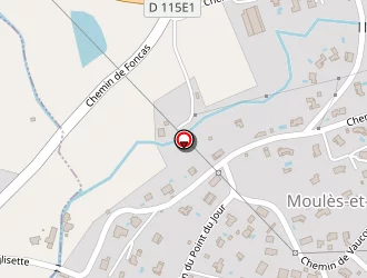 Carte de Printack à Moulès-et-baucels