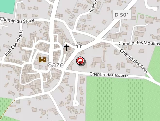 Carte de Damon Aude à Saze