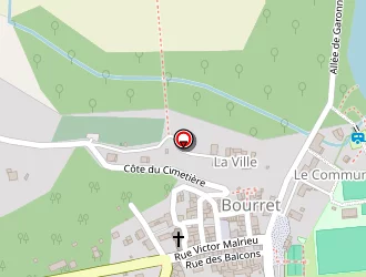 Carte de Méléro Nathalie à Bourret